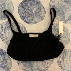 NWT Anthropologie black crochet bandeau top!